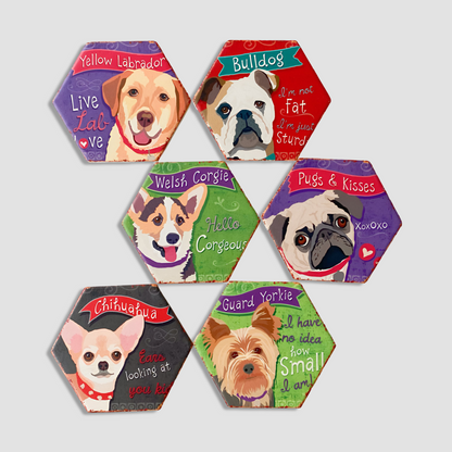 Dog Gang Coasters Set Of 6 A Petter Place